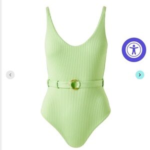 Melissa Odabash St Tropez lime  Ribbed Swimsuit